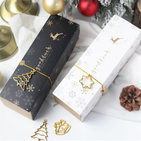 5-pack Christmas Gift Box Pendant Candy Box Pendant Accessories Xmas Ornaments Hanging Pendants Decor