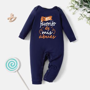 Baby Graphic Letter Print Long-sleeve Jumpsuit