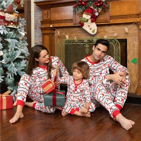 Family Matching Christmas Santa Print Long-sleeve Pajamas Sets(Flame Resistant)