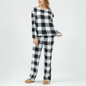 Buffalo Plaid Print Long-sleeve Pajama Loungewear