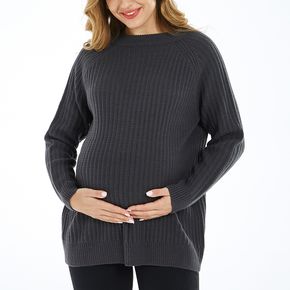 Maternity Minimalist Long-sleeve Knit Sweater