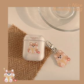 AirPods Case Cover Cute Cartoon Animal Bluetooth Headset Cover Transparent Soft Silicone Earphone Cover Protective Shell for AirPods 1/2/AirPods Pro
