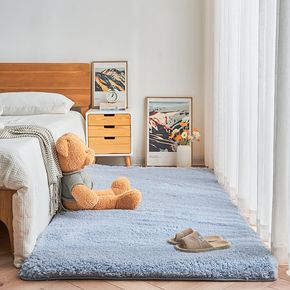 Soft Fluffy Rugs Rectangular Cushion Carpet Mat Indoor Plush Area Rug for Bedroom Living Room Home Decor Floor Carpet