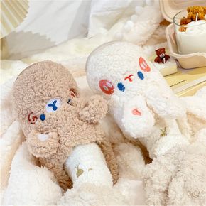 Cute Cartoon Bear Fleece-lining Warm Slippers Fluffy Fleece Non-slip House Indoor Cozy Comfy Slipper