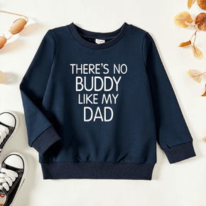 Toddler Boy/Girl Casual Letter Print Pullover Sweatshirt