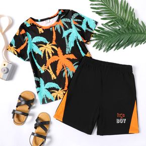 Kid Boy Floral short sleeve casual Suits