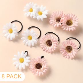 8-pack Daisy Hair Ties Hair Accessories Set for Girls