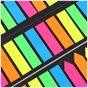 200 Pieces Neon Page Markers Sticky Index Tabs Colored Sticky Notes Flag Tabs for Page Marker Bookmarks