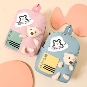 Kids Plush Doll Bear Decor Backpack Children Bag Travel Bag Preschool Backpack
