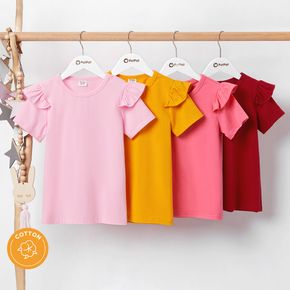 Kids Graphic Flutter-sleeve Light pink Short-sleeve Tee