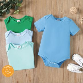 Baby Solid color Short-sleeve Romper