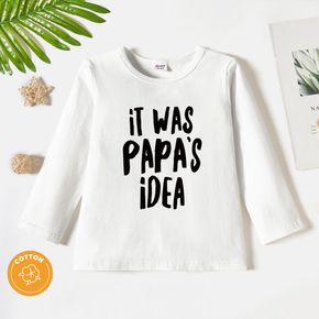 Toddler Graphic Letter Print Long-sleeve Tee