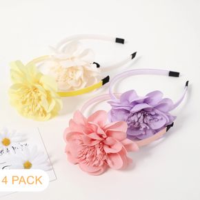 4-pack Big Chiffon Flower Headband Hair Hoop for Girls