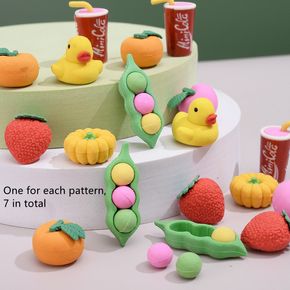 7-pack Cute Fruit Vegetable Shaped Erasers Toys Gifts for Classroom Prizes Game Reward Party Favors