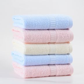 100% Cotton Solid Color Bath Towel Face Washing Water Absorption Towel Soft Household Bath Towel