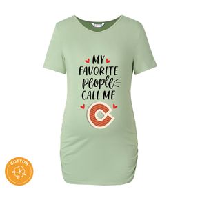 "Baby's initials Series" Maternity Letter C Print Short-sleeve Tee