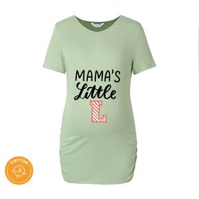"Baby's initials Series" Maternity Letter L Print Short-sleeve Tee