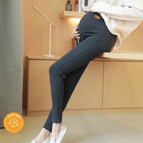 Casual Solid Maternity Belly Care Leggings