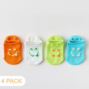 4-pairs Baby / Toddler / Kid Smiley Pattern Socks