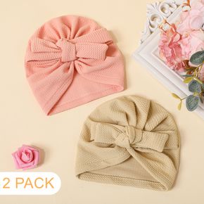 2-pack Baby / Toddler Solid Textured Beanie Hat