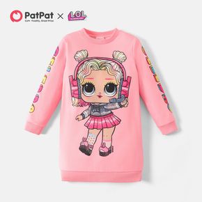 L.O.L. SURPRISE! Kid Girl Character Print Sweatshirt Dress
