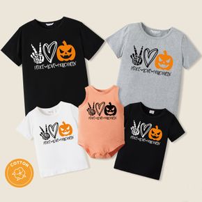 Halloween Family Matching 95% Cotton Short-sleeve Graphic T-shirts