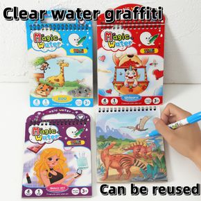 Magical Water Painting Kids Paint with Water Reusable Mess-Free Activity Book (Unicorn Dinosaur Beauty Girl)