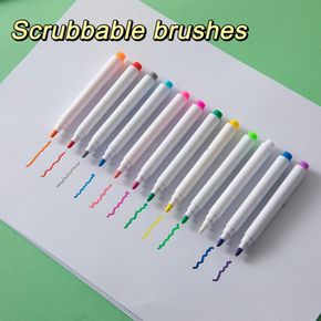 12 Colors Liquid Chalk Non-dust Erasable Chalk Markers Color Pen for Black Board Whiteboard Glass Tiles