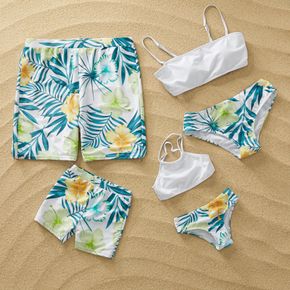 Flower and Leaf Family Matching Swimsuit