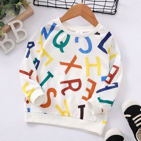 Toddler Boy Letter Print Casual Pullover Sweatshirt