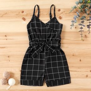 Baby / Toddler Girl Strappy Plaid Casual Onesies