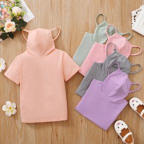 Toddler Girl casual Tee with Face Mask