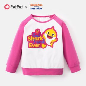 Baby Shark Toddler Girl Cotton Colorblock Pullover Sweatshirt