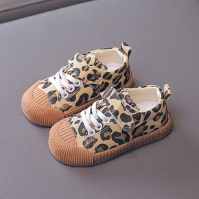 Baby / Toddler Allover Leopard Print Lace Up Velcro Casual Shoes