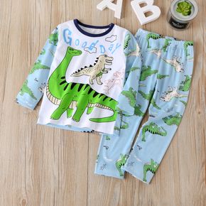 2-piece Baby / Toddler Boy Adorable Dino Print Top and Pants Set