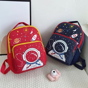 Astronauts Flat Cartoon Moon Space Children Bag Travel Bag Preschool Backpack