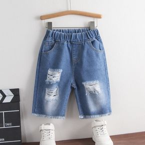 Toddler Boy/Girl Avant-garde Ripped Denim Shorts