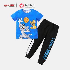 Tom and Jerry 2pcs Toddler Boy Childlike Toddler's Sets Positioning print cat Nothing