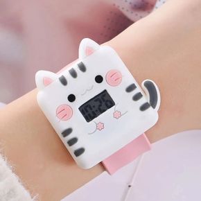 Kids Cartoon Cat Kitten Design Electronic Watch (With Packing Box)