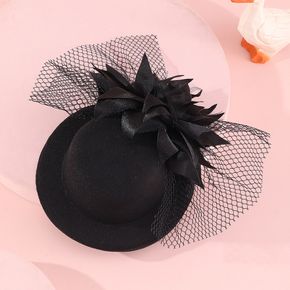 Mesh and Top Hat Decor Hair Clip for Girls