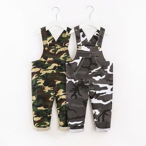 Macacão de design de bolso com estampa de camuflagem casual 100% algodão infantil menino