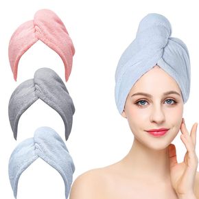 Turbante per capelli ad asciugatura rapida super assorbente multifunzionale avvolgente per capelli da donna per asciugare i capelli
