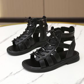 Toddler / Kid Soft Sole Black Gladiator Sandals