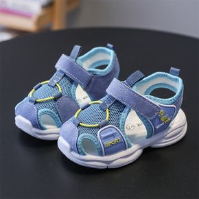 Toddler Mesh Panel Round Toe Blue Sandals