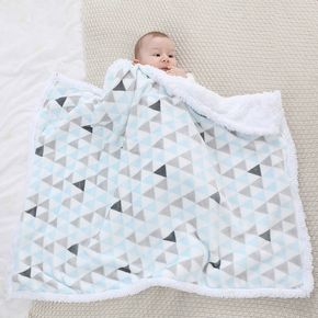 Double Layer Fuzzy Flannel Nap Blanket, Soft Warm Kids Blanket for Toddler Bed, Daycare Preschool