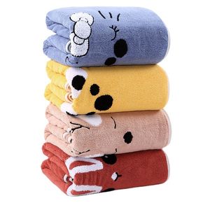 Baby Infant Towel Cartoon Bath Towel Coral Fleece Bath Blankets Kids Towel Bathrobe Soft Household Bath Towel