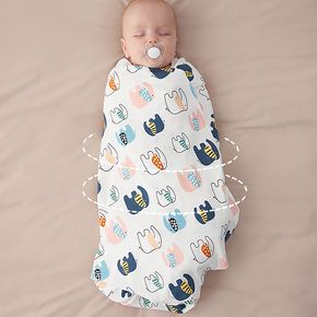 100% algodão com estampa de algodão, cobertor de bebê embrulhado para recém-nascidos.