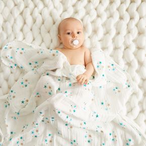 100% Cotton Gauze Newborn Baby Quilt Swaddle Blanket Receiving Blanket Kids Bedding