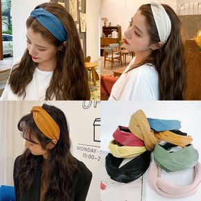 Women Pure Color Crisscross Headband