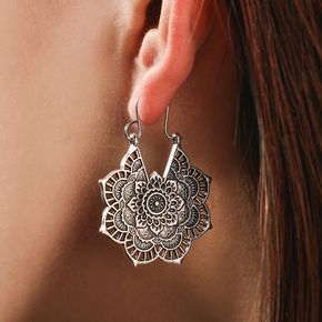 Bohemia Folk-custom Hollow out Floral Earrings
